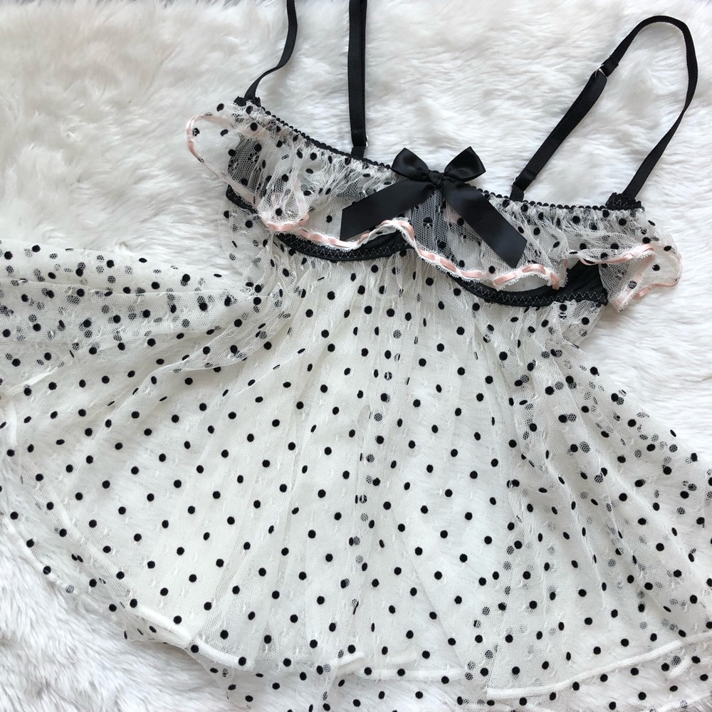 vintage VS polka dot slip
